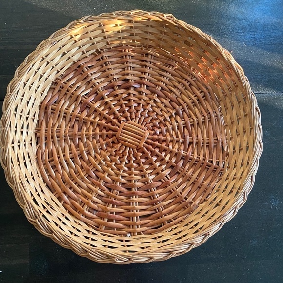 Boho woven basket tray - Picture 1 of 5
